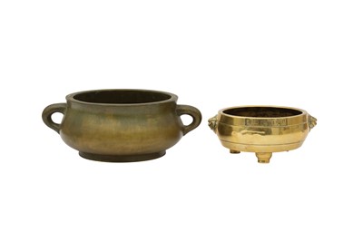 Lot 504 - TWO CHINESE BRONZE INCENSE BURNERS.