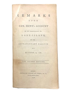 Lot 25 - Pamphlets: Manduit. Gen. Howe's Accounts. etc 177
