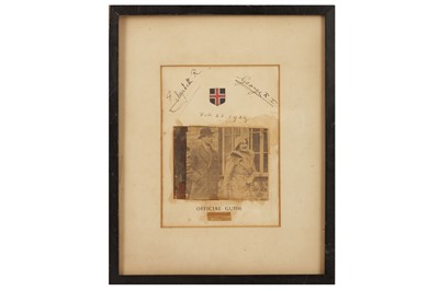 Lot 55 - SIGNATURES BY KING GEORGE VI AND QUEEN ELIZABETH