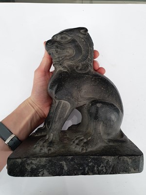 Lot 309 - A CHINESE STONE FIGURE OF A LION DOG.