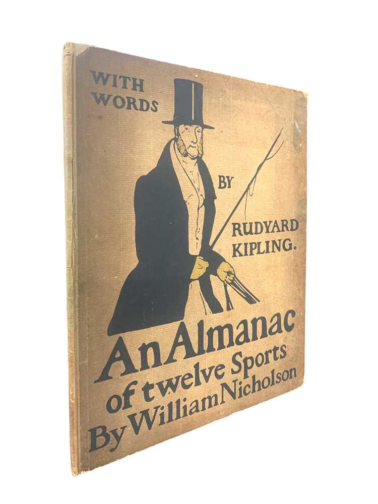 Lot 105 - Nicholson.  Kipling (Rudyard) An Almanac of Twelve Sports, 1898
