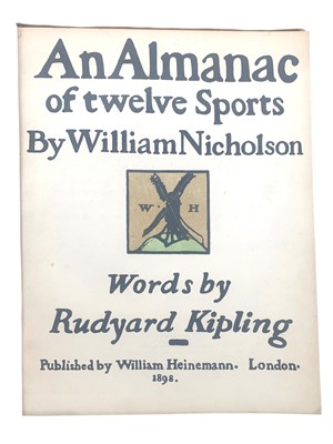 Lot 105 - Nicholson.  Kipling (Rudyard) An Almanac of Twelve Sports, 1898