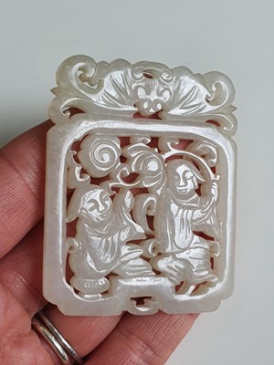 Lot 179 - FOUR CHINESE JADE PLAQUES.