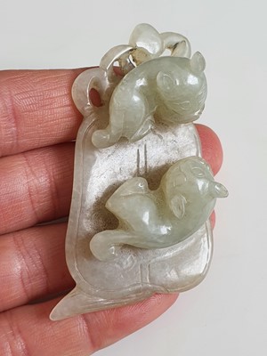 Lot 191 - A GROUP OF FIVE CHINESE JADE ANIMAL CARVINGS.