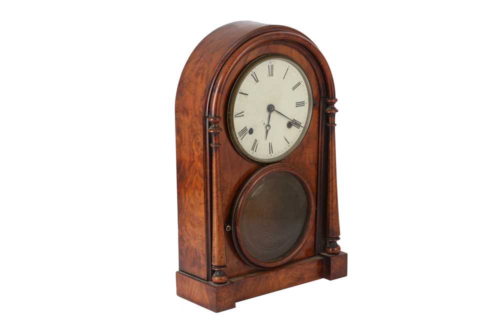 Lot 140 A VICTORIAN MAHOGANY MANTEL CLOCK