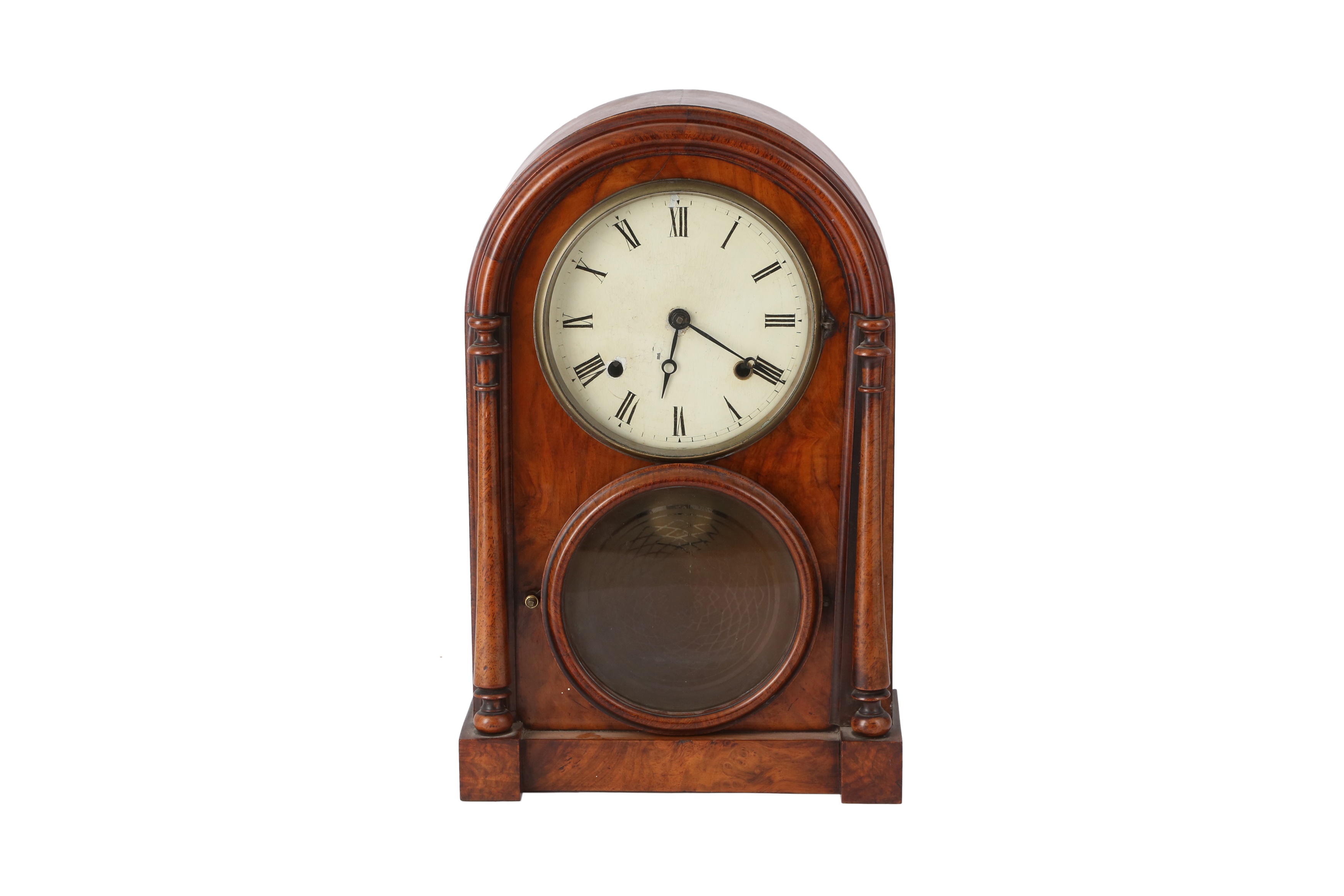Lot 140 A VICTORIAN MAHOGANY MANTEL CLOCK