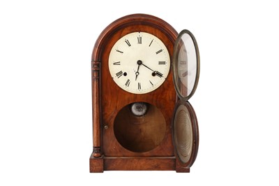 Lot 140 - A VICTORIAN MAHOGANY MANTEL CLOCK