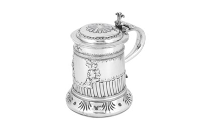 Lot 690 - A Charles II and Victorian sterling silver tankard, London 1683 probably by Alexander Roode, and London 1865 by Robert Harper