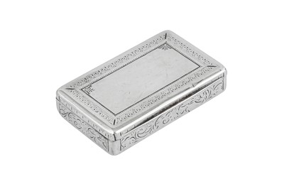 Lot 316 - A mid-19th century Austrian (Czech) 13 loth (812 standard) silver snuff box, Prague 1840 by Mathias Kilian