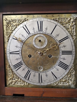 Lot 43 - AN OAK EIGHT DAY LONGCASE CLOCK, RICHARD MUNCKLAND, WORCESTER, 18TH CENTURY