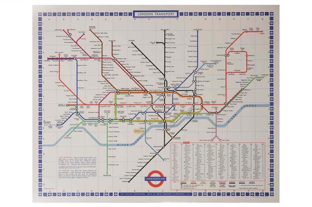 Lot 289 - London Transport.- Garbutt (Paul E.) Underground map