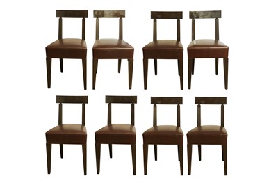Lot 339 - PROMEMORIA (ITALY), A SET OF EIGHT STAINED BEECH DINING CHAIRS