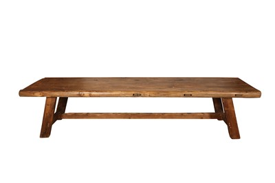 Lot 403 - A CONTEMPRARY ANDREW MARTIN RUSTIC PINE BENCH