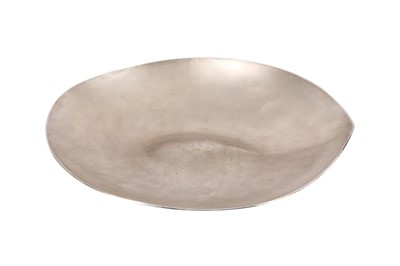Lot 340 - AN HERMES SILVER PLATED ALMOND SHAPED BOWL