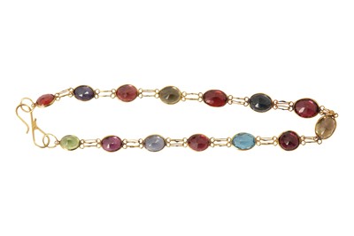 Lot 189 - A multi-gem bracelet