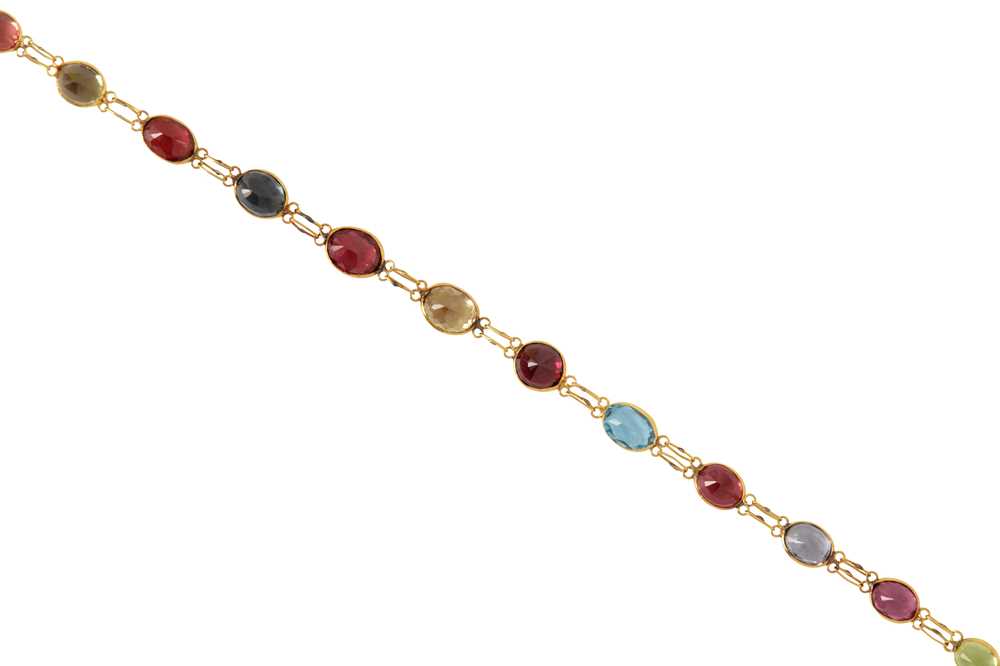 Lot 189 - A multi-gem bracelet