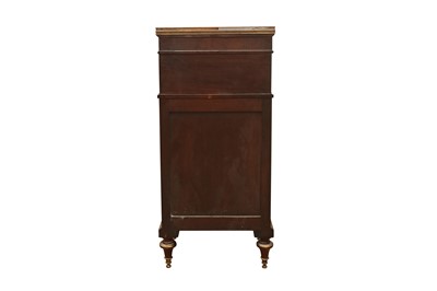 Lot 77 - A FRENCH DIRECTOIRE EMPIRE STYLE PLUM PUDDING MAHOGANY CYLINDER BUREAU, LATE 19TH CENTURY