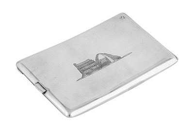 Lot 264 - A mid-20th century Iraqi silver cigarette case, circa 1945 signed Dayil