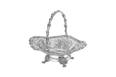 Lot 326 - A mid- 19th century German 13 loth (812 standard) silver basket, circa 1860