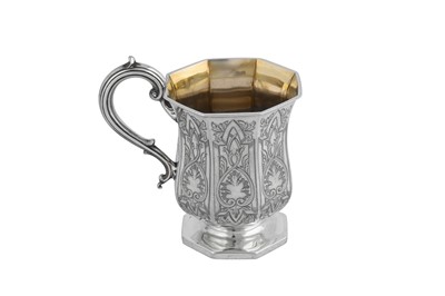 Lot 507 - A Victorian sterling silver christening mug, London 1847 by Charles Reily & George Storer