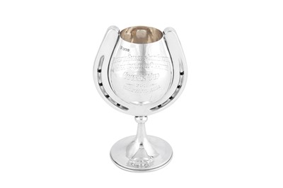 Lot 473 - Farrier interest - A George V sterling silver ‘Cooke’s Cup’ trophy cup, Sheffield 1924 by Hammond, Creake & Co