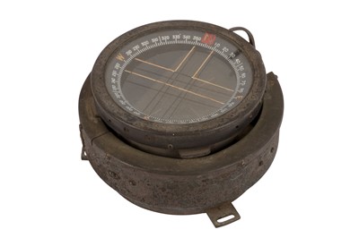 Lot 355 - A BRITISH WWII PII MILITARY COMPASS FROM A SPITFIRE