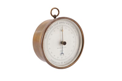 Lot 334 - A SMALL FRENCH WALL BAROMETER BY NAUDET, PARIS, 1880-90