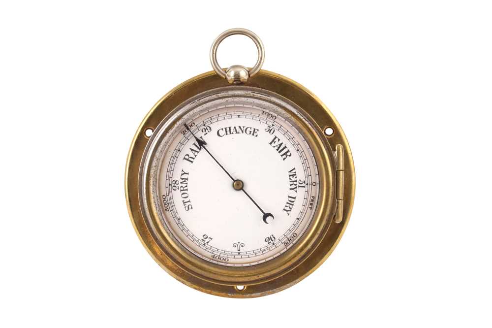 Lot 340 - A SHIP'S BAROMETER, CIRCA 1900