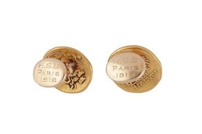 Lot 4 - A pair of cufflinks composed of two greek coins from Macedonian kingdom