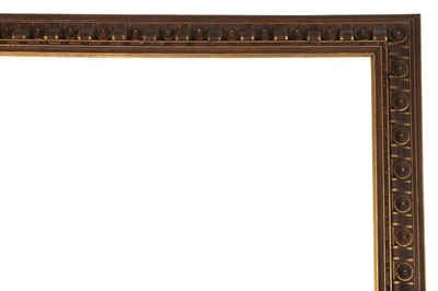 Lot 128 - AN ITALIAN 16TH CENTURY ARCHITECTURAL RENAISSANCE STYLE  (LATE 19TH CENTURY) PARCEL GILT FRAME OF LARGE PROPORTION