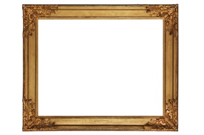 Lot 118 - AN IMPRESSIVE ITALIAN LATE 18TH CENTURY CARVED AND GILDED CASSETTA SECTION FRAME OF LARGE PROPORTION