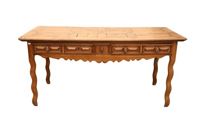 Lot 199 - A FRENCH PROVINCIAL CHERRYWOOD FARMHOUSE TABLE, 19TH CENTURY