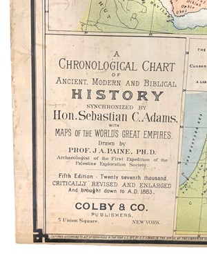Lot 14 - Adams (Sebastian C.) Adams SynChronological Chart or Map of History
