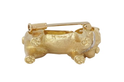 Lot 79 - A gold bulldog brooch