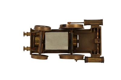 Lot 154 - A BRASS SCRATCH BUILT MODEL OF A BIRMINGHAM DRIBBLER LOCOMOTIVE, 19TH CENTURY