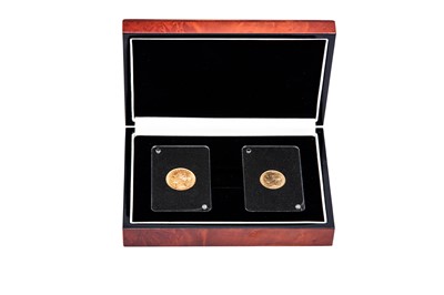 Lot 86 - A QUEEN VICTORIA 1880 GOLD FULL AND HALF SOVEREIGN COIN SET