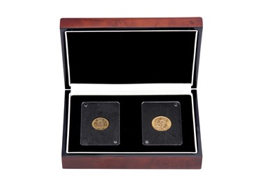 Lot 85 - A MATCHED QUEEN VICTORIA GOLD FULL AND HALF SOVEREIGN COIN SET