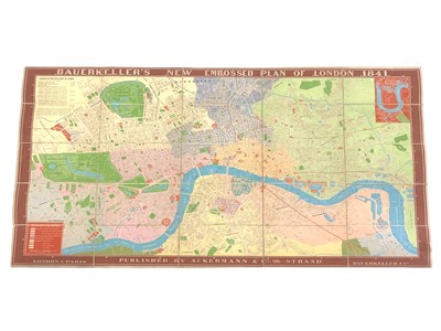 Lot 202 - Bauerkeller (G.) Bauerkeller's New Embossed Plan of London