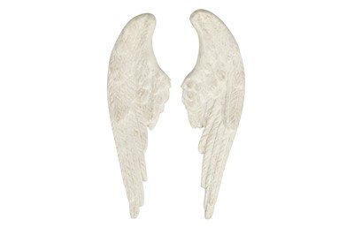 Lot 228 - PURE WHITE LINES, A PAIR OF CLASSICAL STYLE ANGEL WINGS