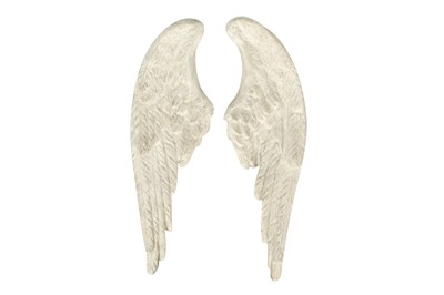 Lot 232 - PURE WHITE LINES, A PAIR OF CLASSICAL STYLE ANGEL WINGS