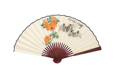 Lot 815 - A GROUP OF CHINESE FANS AND SCROLL PAINTINGS.