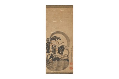 Lot 815 - A GROUP OF CHINESE FANS AND SCROLL PAINTINGS.