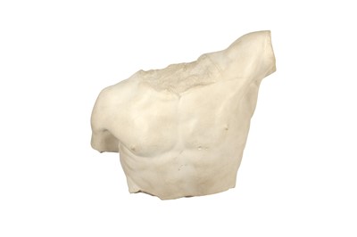 Lot 234 - PURE WHITE LINES, AFTER THE ANTIQUE, A 'QUINN' CLASSICAL SCULPTURE OF A MALE UPPER TORSO