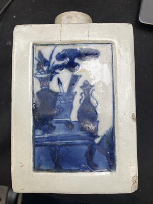 Lot 458 - A COLLECTION OF SIX VARIOUS CHINESE BLUE AND WHITE PORCELAIN TEA CADDIES, 20TH CENTURY