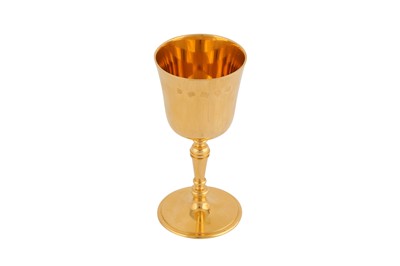Lot 452 - A cased Elizabeth II 22 carat gold wine goblet, London 1967 by Tessiers (Herbert and Laurie Parsons)