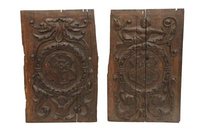Lot 236 - TWO 16TH CENTURY CARVED OAK PANELS