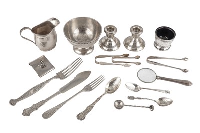 Lot 75 - A MIXED GROUP OF STERLING SILVER