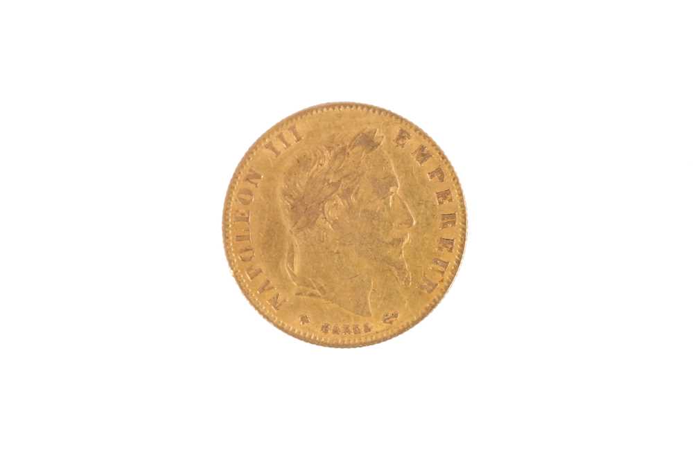 Lot 76 - A FRENCH NAPOLEON III 1863 5 FRANCS GOLD COIN