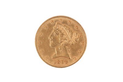 Lot 67 - A UNITED STATES OF AMERICA 1893 GOLD FIVE DOLLARS COIN