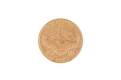 Lot 69 - A CONSTANTINOPLE SULTAN MOHAMMED RESAT 1327AH (1909) GOLD 100 KURUSH COIN